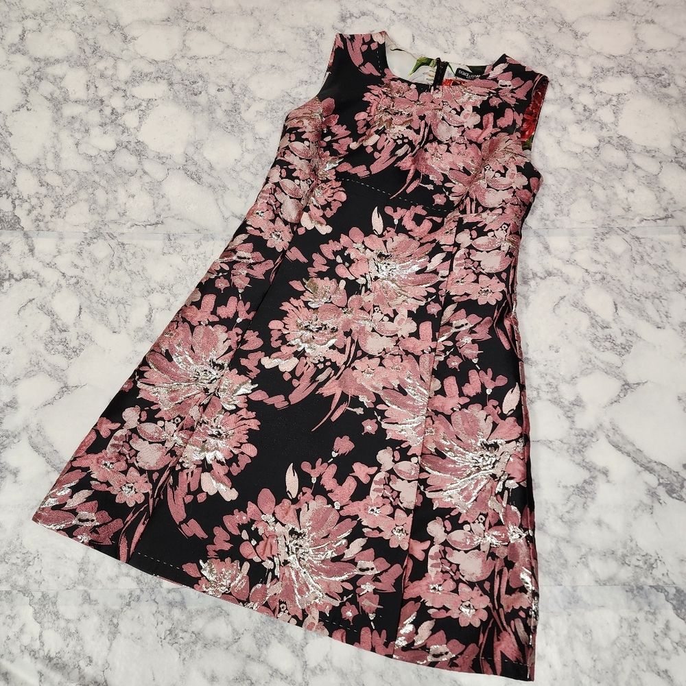 Dolce & Gabbana Floral Jaquard Sleeveless Dress
